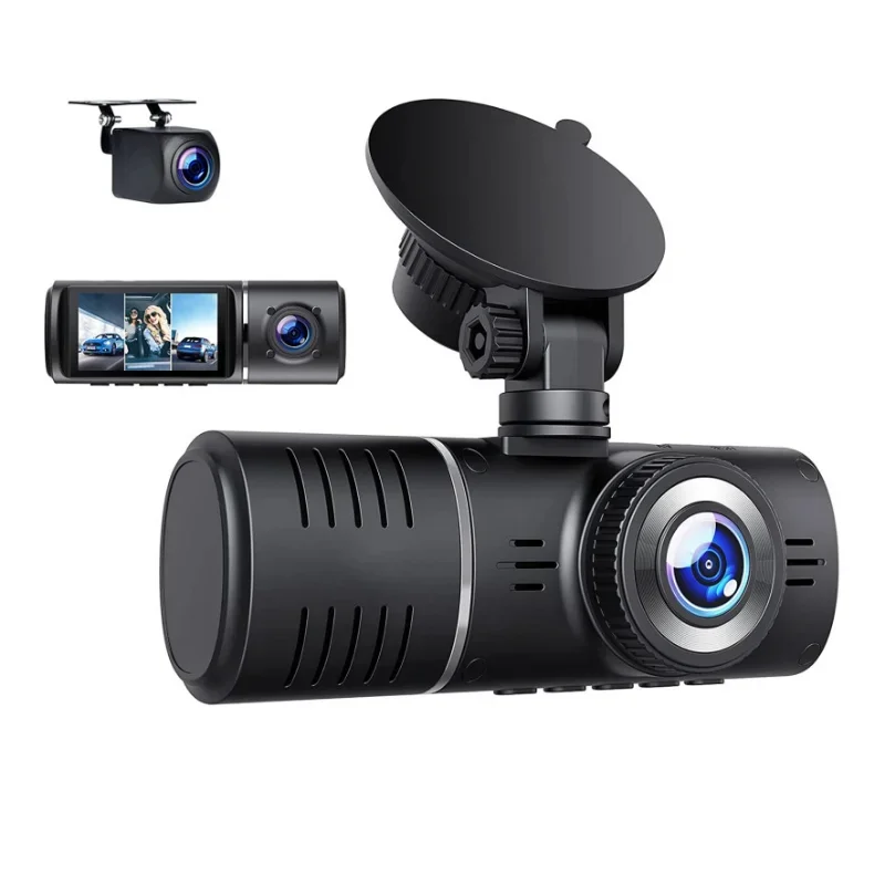 Dash Cam 3 Channel 1080P - 3-kanałowa kamera samochodowa przednia i tylna