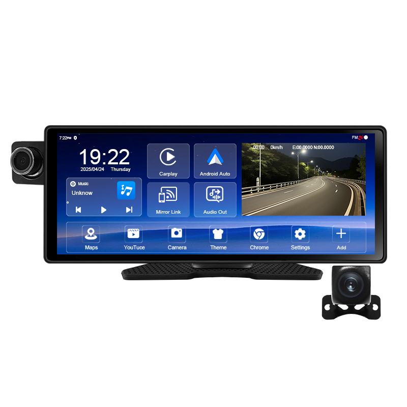 Dual Dash Cam With Gps Wifi - 10,25-calowy WIFI Android Carplay, nawigacja GPS