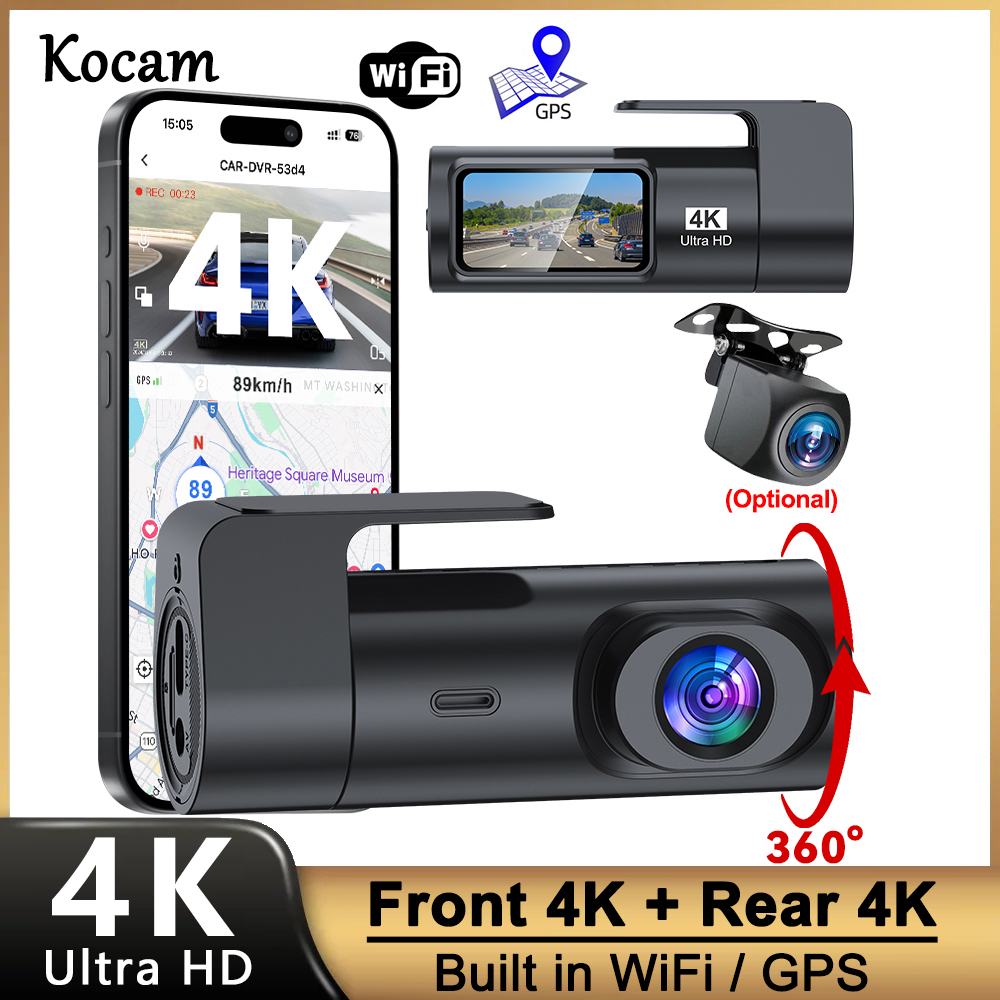Dash Cam Mirror Backup Camera - Kamera samochodowa 4K UHD z funkcją