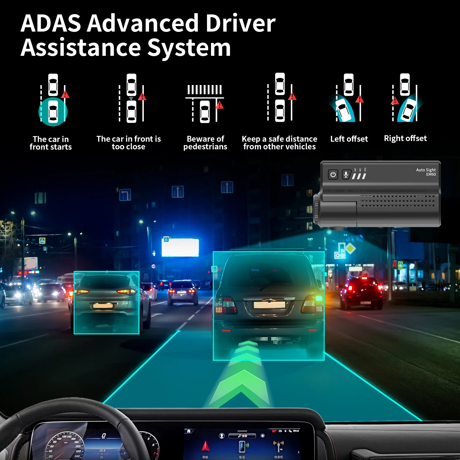 Dash Cam Front And Rear 4K - Kamera samochodowa 4K z podwójnym obiektywem