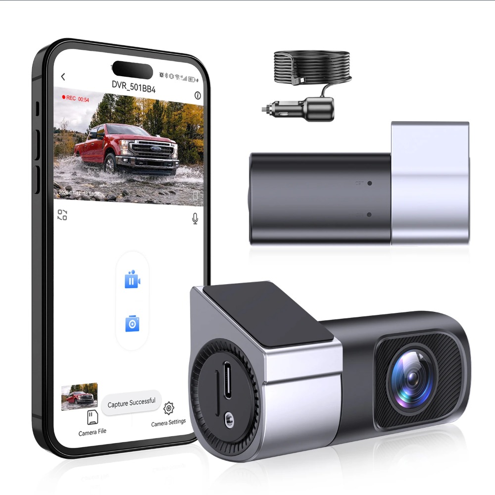 Dash Cam Front And Rear 4K - Miniaturowa kamera samochodowa 1080P Ultra HD