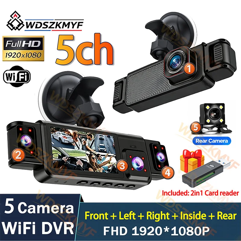 Dash Cam Mirror Backup Camera - Nowy 360 ° Samochodowy rejestrator wideo