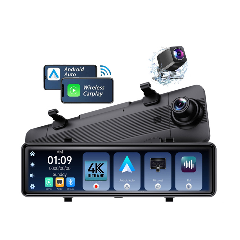 Dash Cam Rear View Mirror 12 Inch - 12-calowy 4K HD Carplay Lusterko Wsteczne