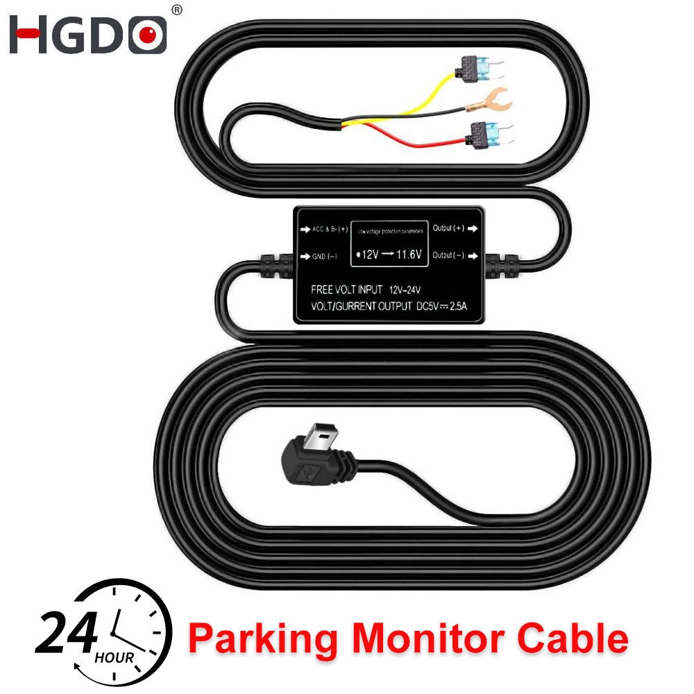 Dash Cam With Parking Monitor - Zestaw do przewodowego podłączenia kamery samochodowej