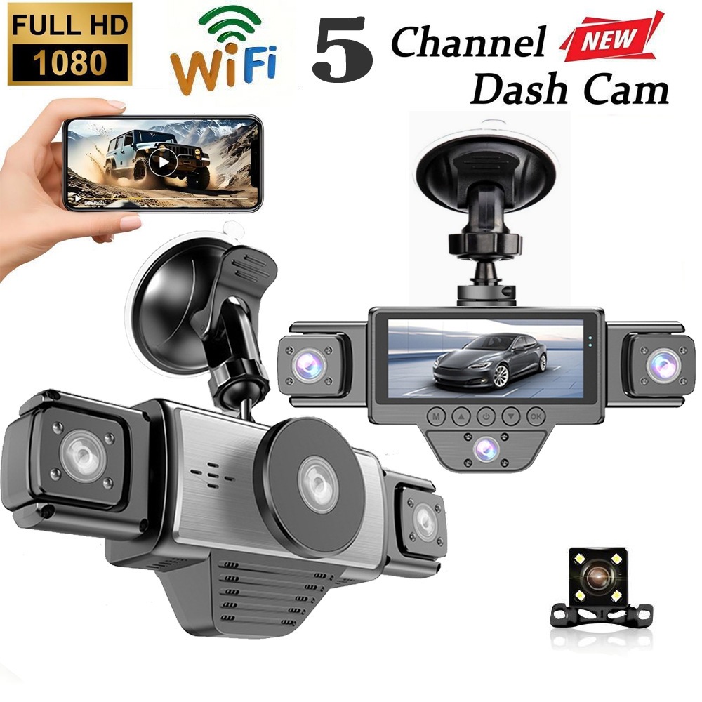Dash Cam Night Vision Infrared - Nowa 5-kanalowa kamera samochodowa z 5