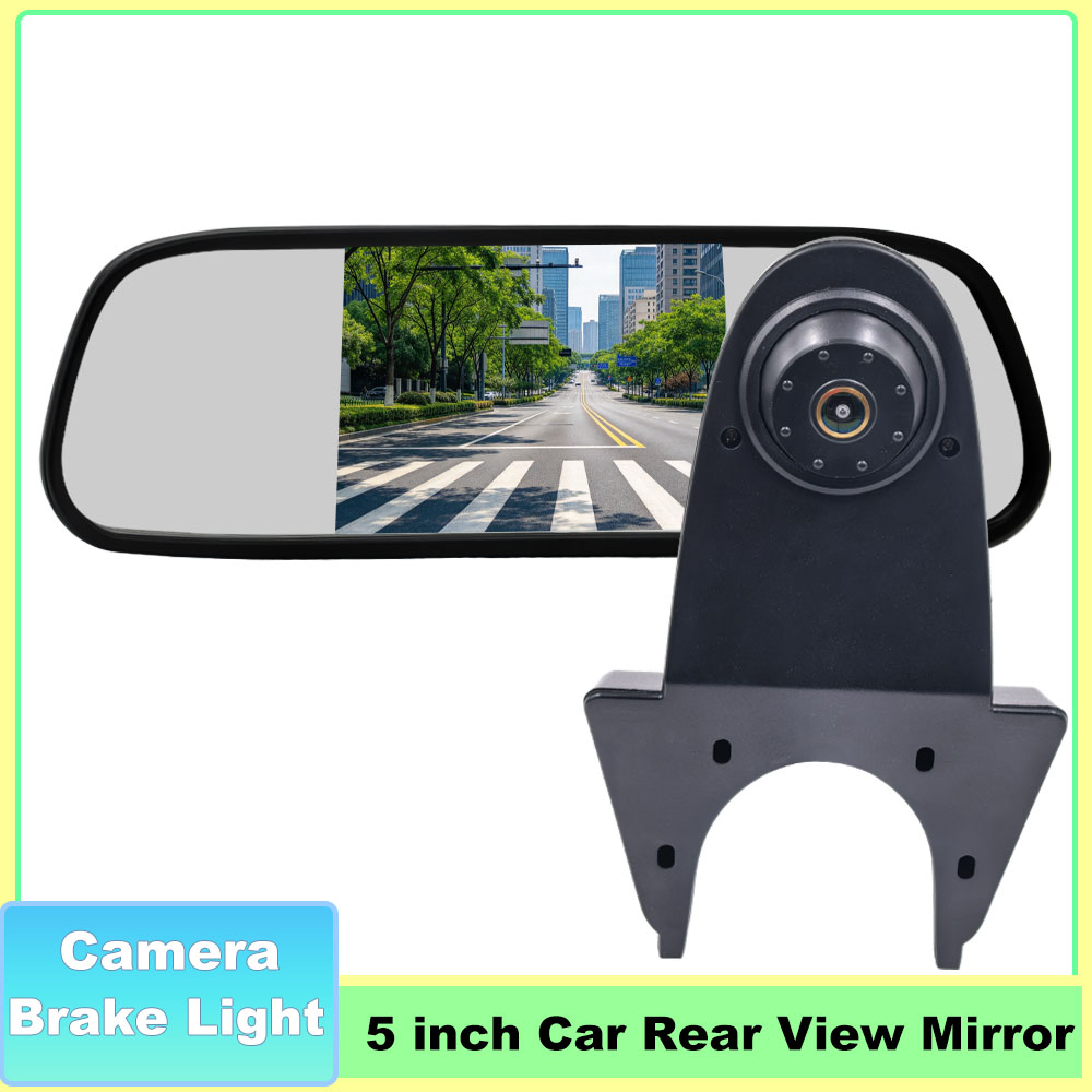 Dash Cam Mirror Backup Camera - Zestaw monitora w lusterku wstecznym z