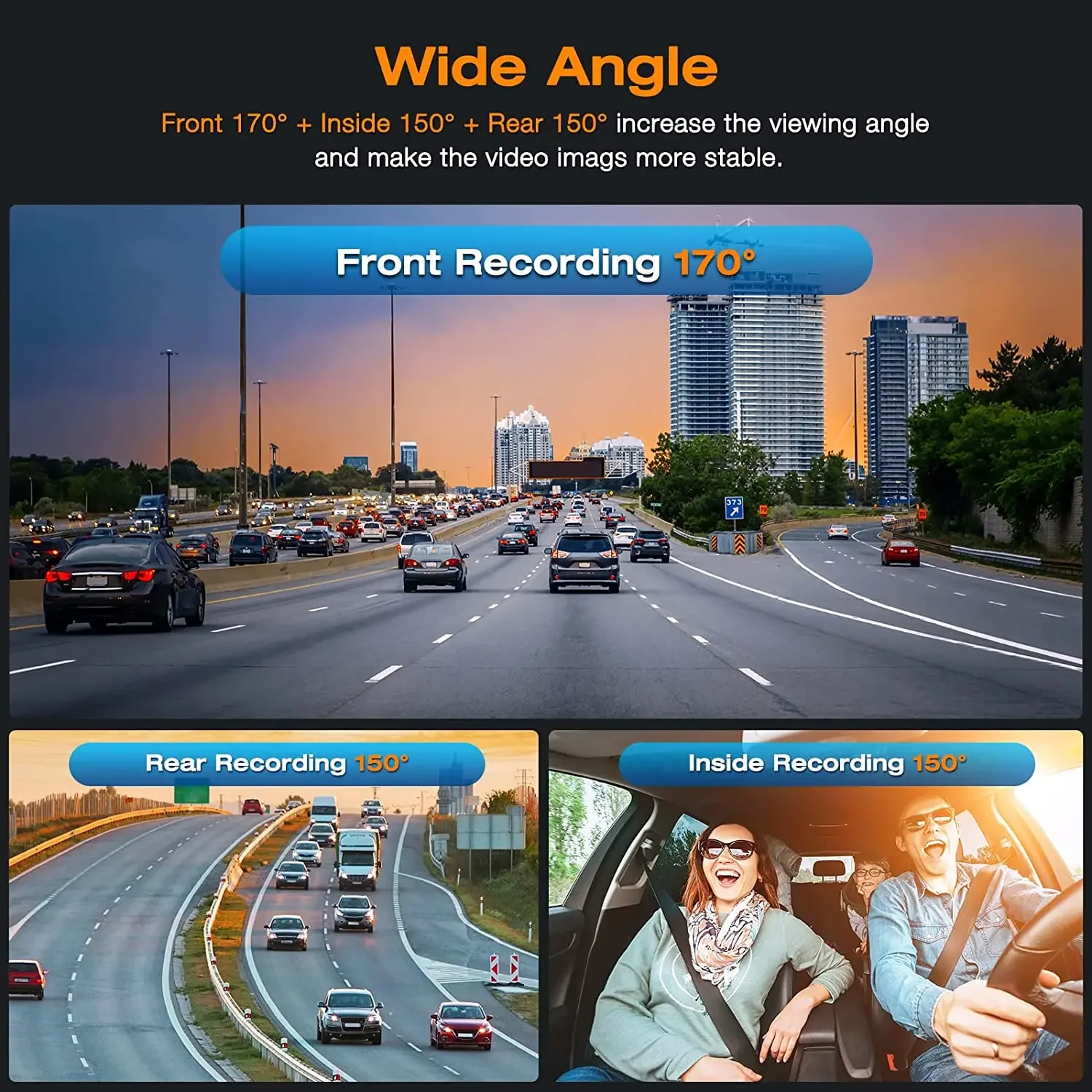 3-kanałowa kamera samochodowa  – Dash Cam 3 Channel 1080P recenzja i cena