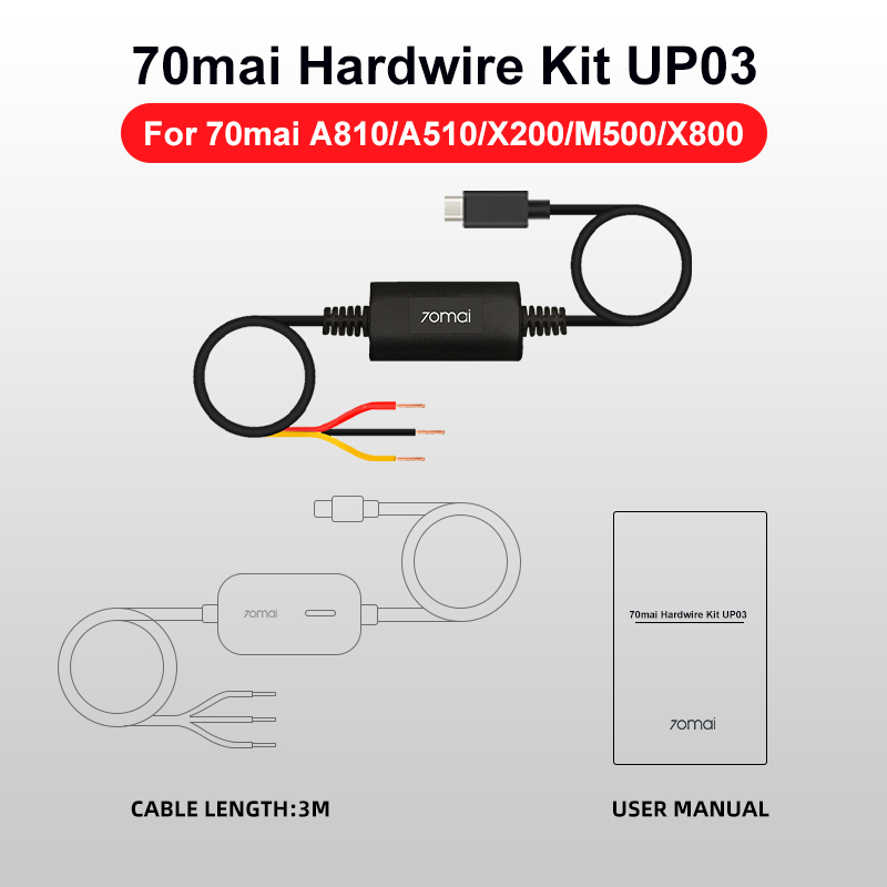 Zestaw przewodów UP03 Kabel do – Dash Cam Hardwire Kit recenzja i cena