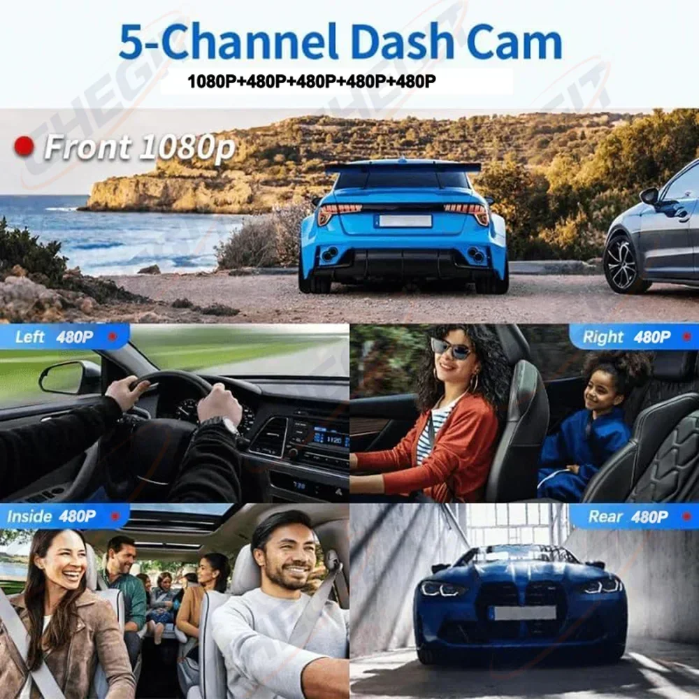 Nowa kamera samochodowa 5Lens  – Dash Cam Mirror Backup Camera recenzja i cena