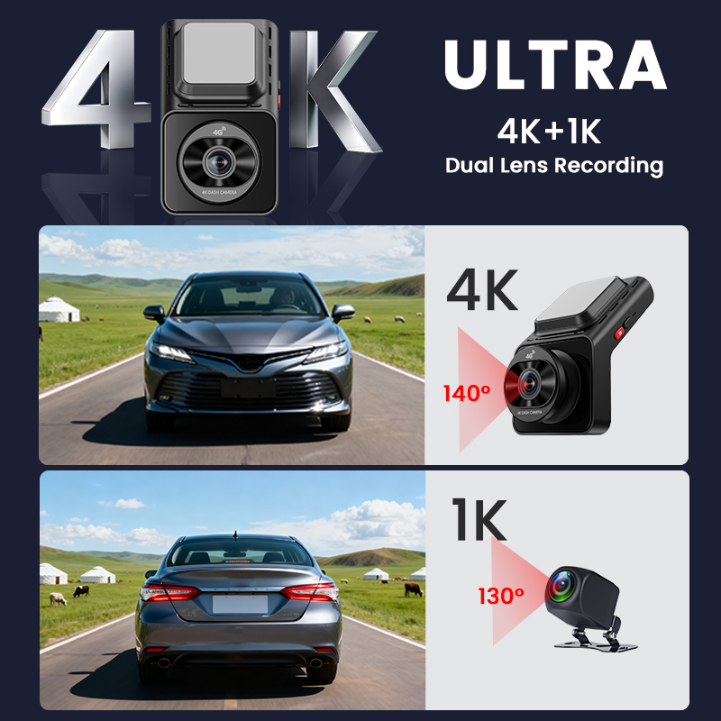 Kamera samochodowa 4K 4G z dwo – Dash Cam Rear View Mirror 12 Inch recenzja i cena