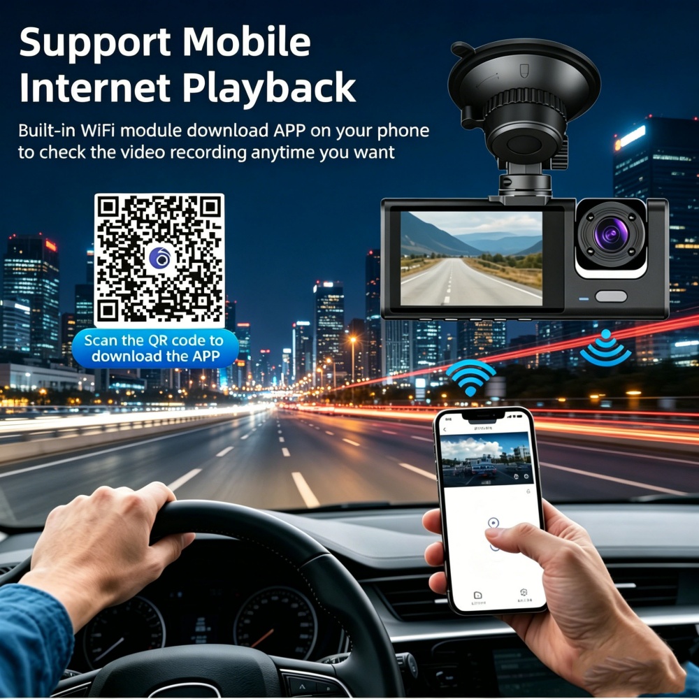 Kamera samochodowa 1080P Full  – Dash Cam 3 Channel 1080P recenzja i cena