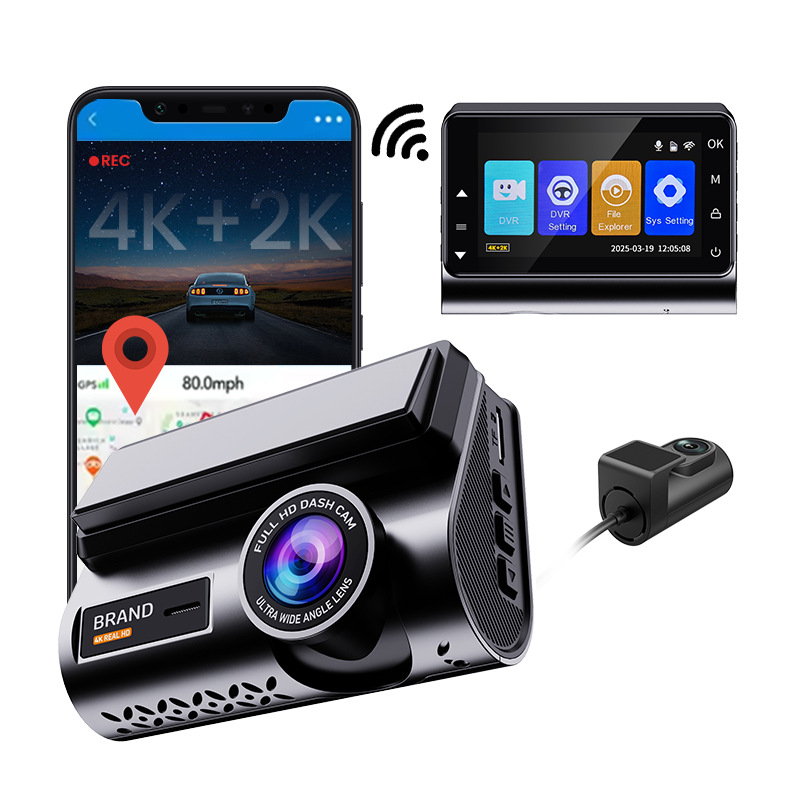 Kamera samochodowa 4K DVR WiFi – Dash Cam 2K Dual Lens recenzja i cena
