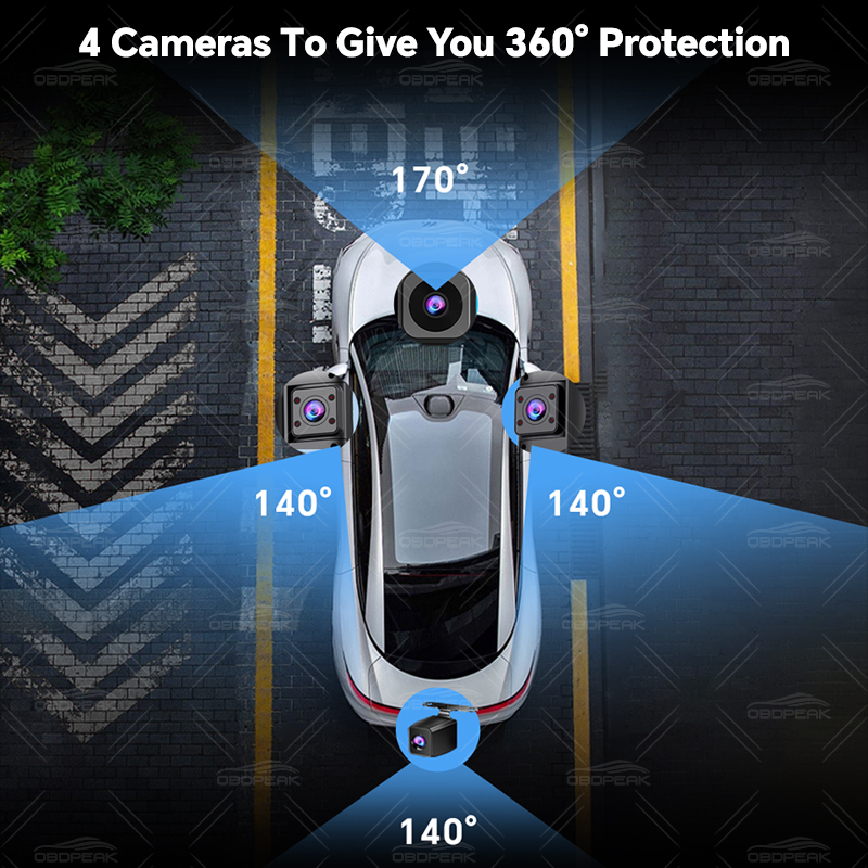 OBDPEAK D75 4CH 11-calowy 1080 – Dash Cam Night Vision Infrared recenzja i cena