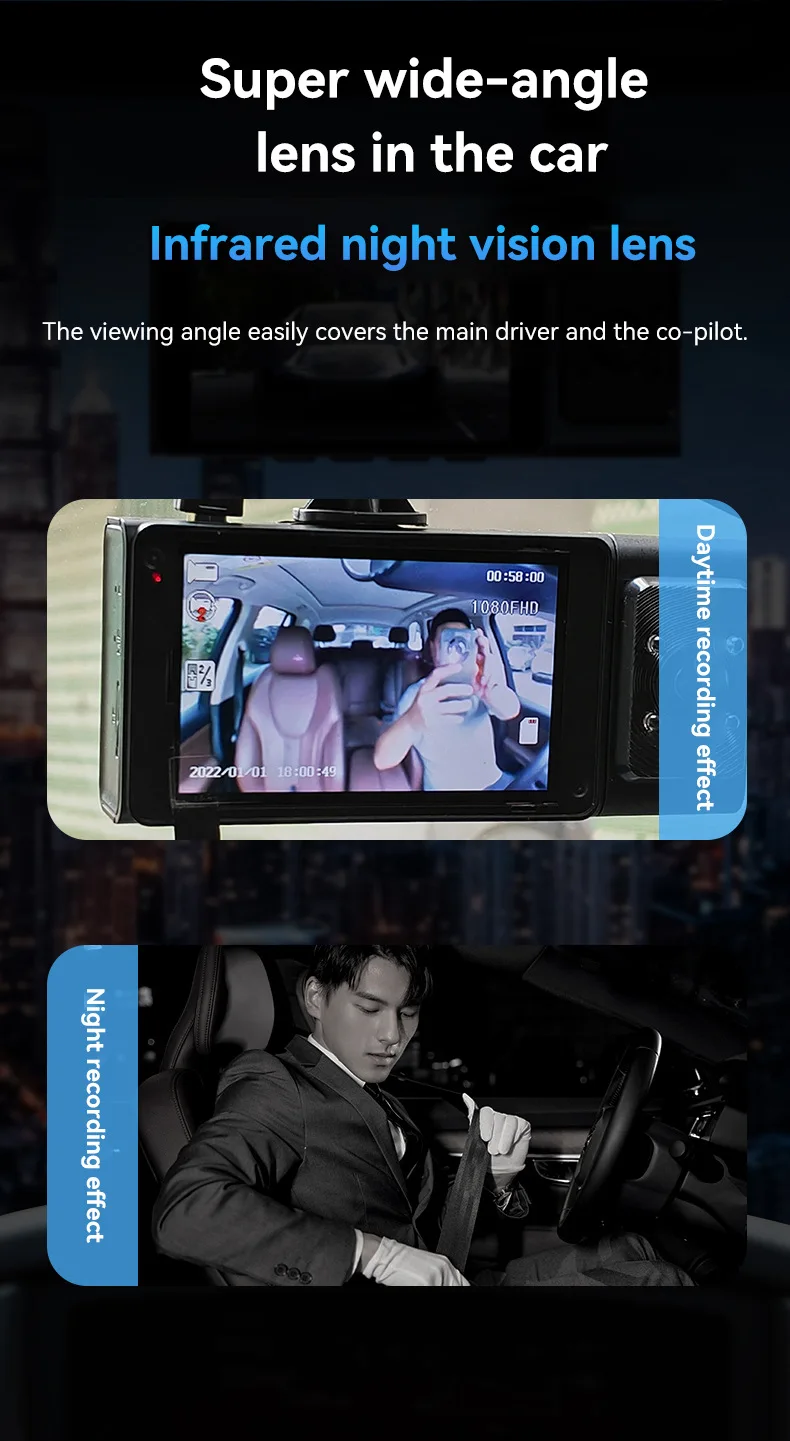 XZY 3-kanałowa kamera samochod – Dash Cam Night Vision Infrared recenzja i cena