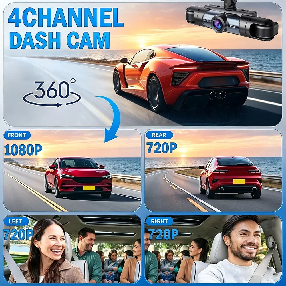 Kamera samochodowa HD 1080P 3/ – Dash Cam 3 Channel 1080P recenzja i cena