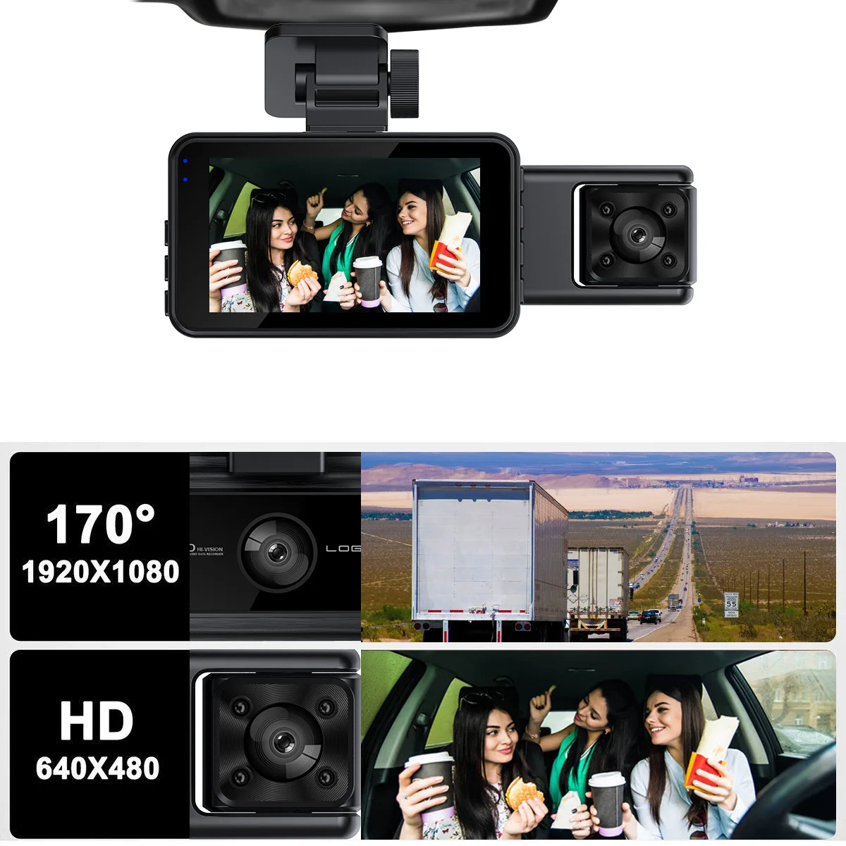 XZY Nowa kamera samochodowa z  – Dash Cam Night Vision Infrared recenzja i cena