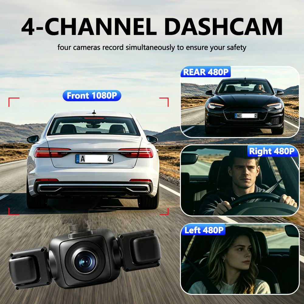 4-kanałowa kamera samochodowa  – Dash Cam Night Vision Infrared recenzja i cena