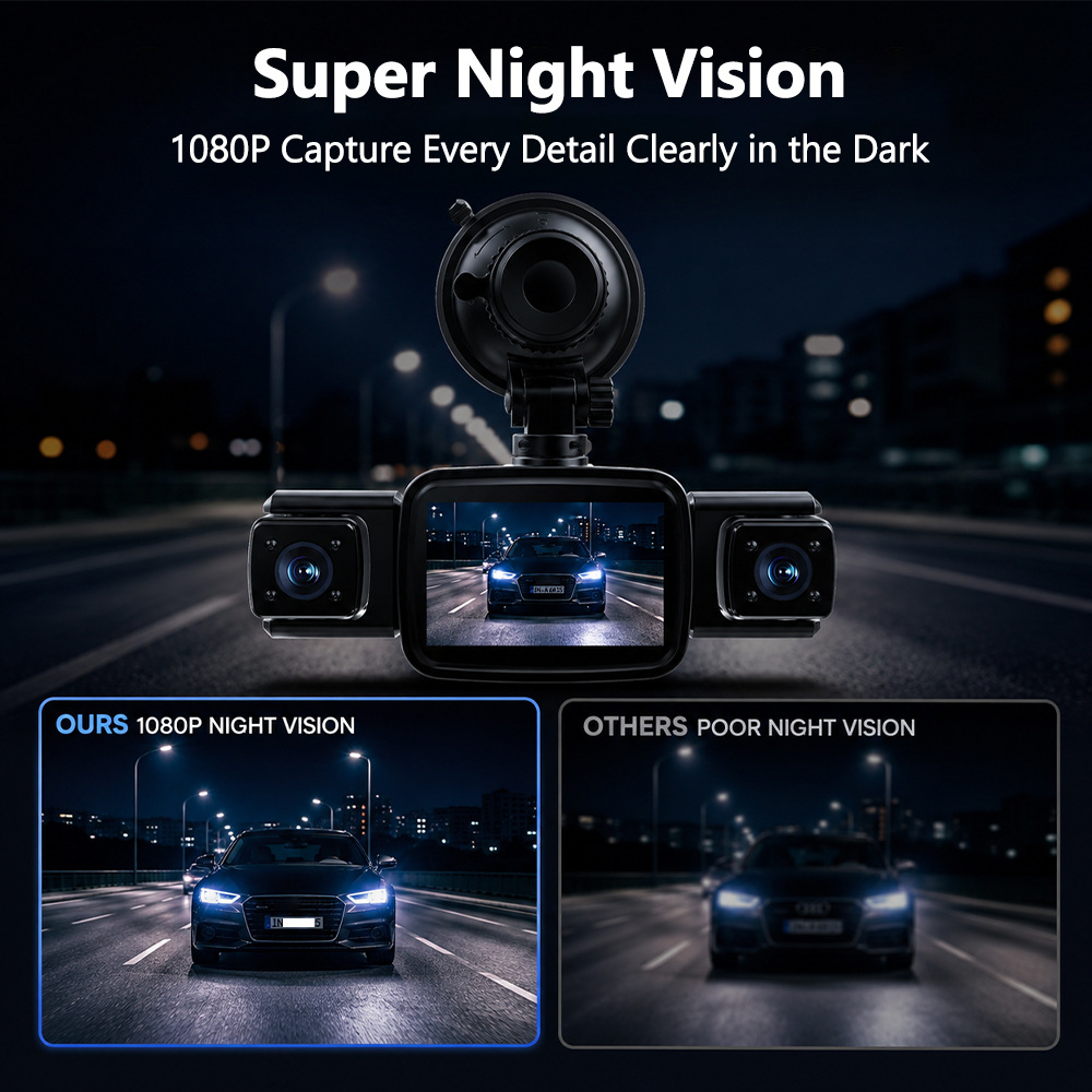 4-kanałowa kamera samochodowa  – Dash Cam Night Vision Infrared recenzja i cena