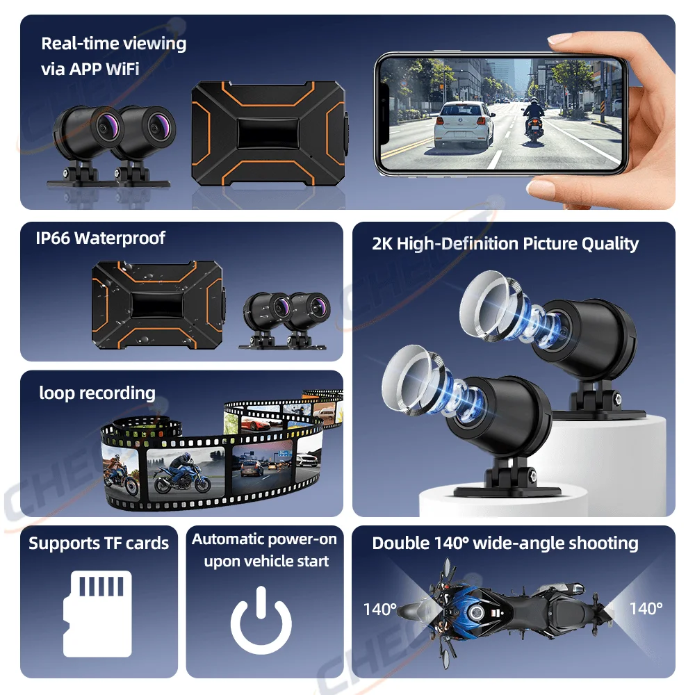 Wodoodporny, ukryty rejestrato – Dash Cam 2K Dual Lens recenzja i cena