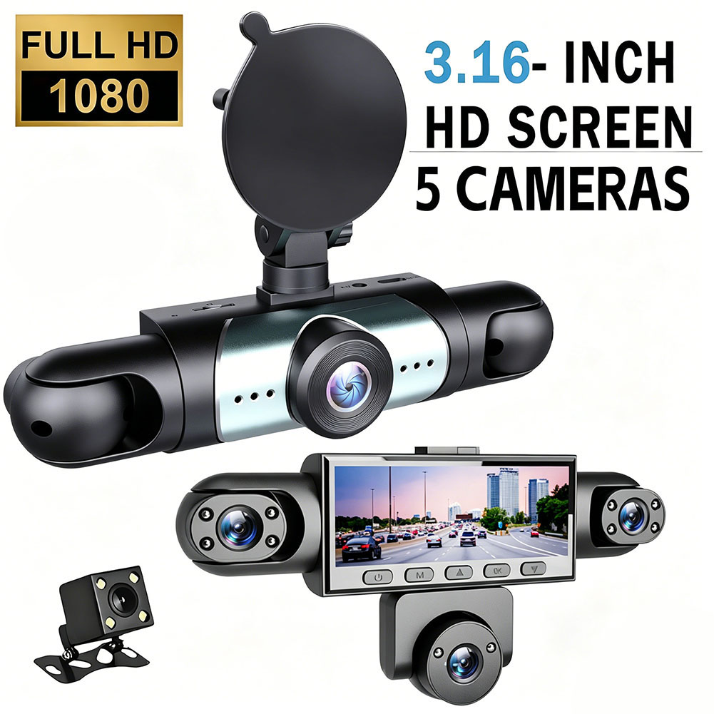 5-kanałowy wideorejestrator sa – Dash Cam 360 Degree Panoramic recenzja i cena