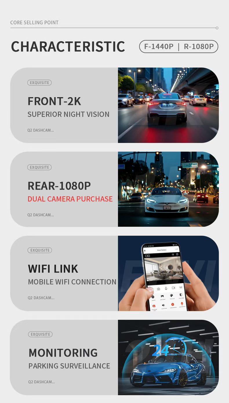 Nowa kamera samochodowa 2026 Q – Dash Cam 2K Dual Lens recenzja i cena