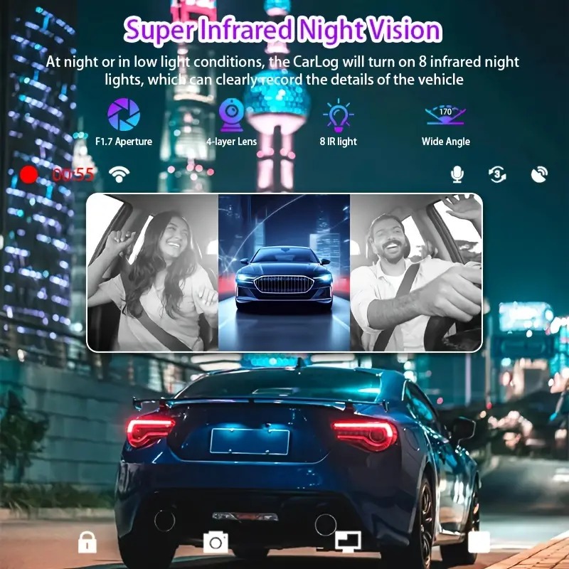 Kamera samochodowa 1080P HD 3/ – Dash Cam 3 Channel 1080P recenzja i cena