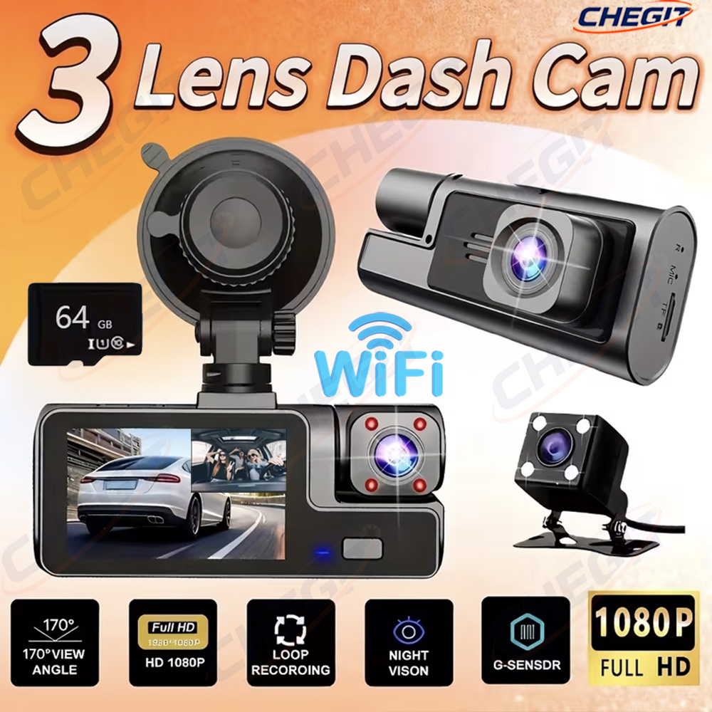 Nowy 3-kanałowy rejestrator sa – Dash Cam 3 Channel 1080P recenzja i cena