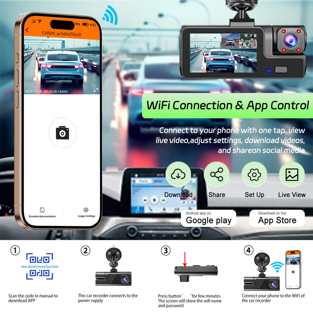 Nowy 3-kanałowy rejestrator sa – Dash Cam 3 Channel 1080P recenzja i cena