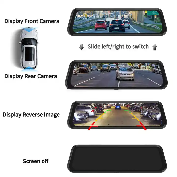 Kamera samochodowa z lusterkie – Dash Cam Mirror Backup Camera recenzja i cena
