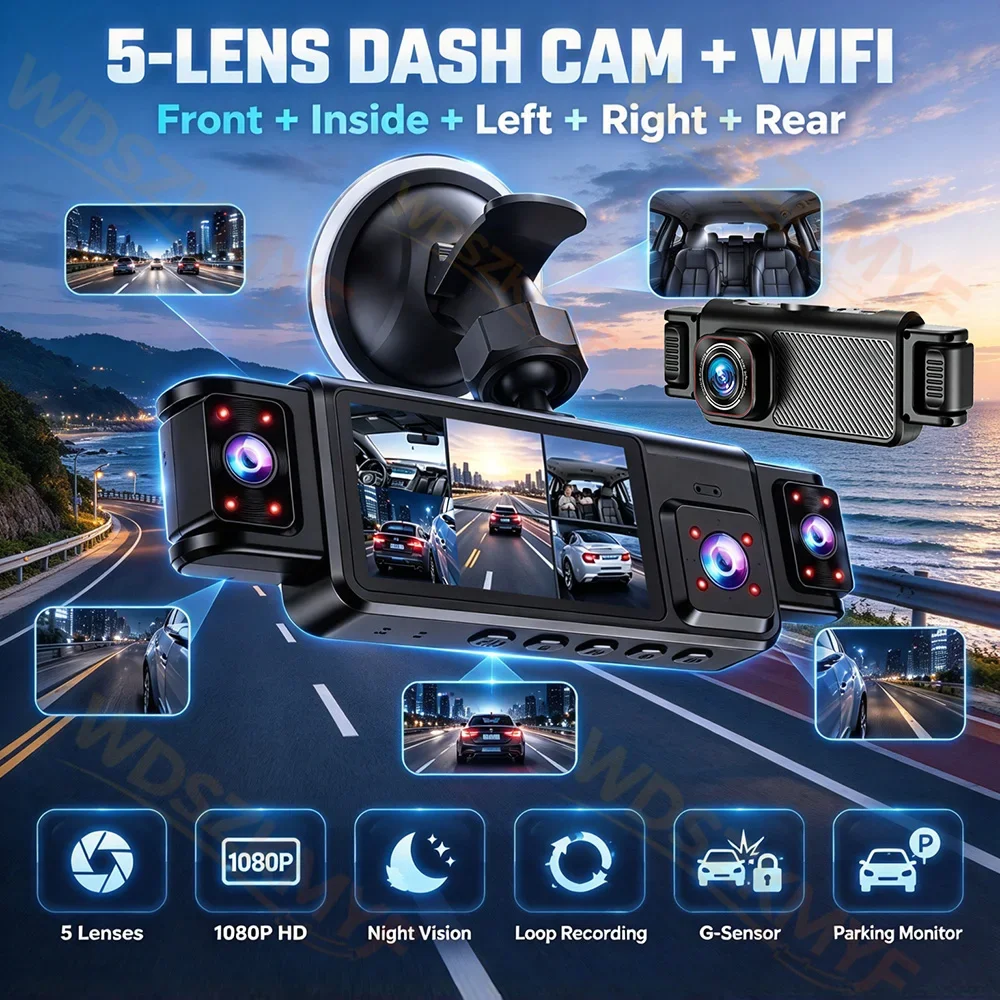 Nowy 360 °   Samochodowy rejes – Dash Cam Mirror Backup Camera recenzja i cena