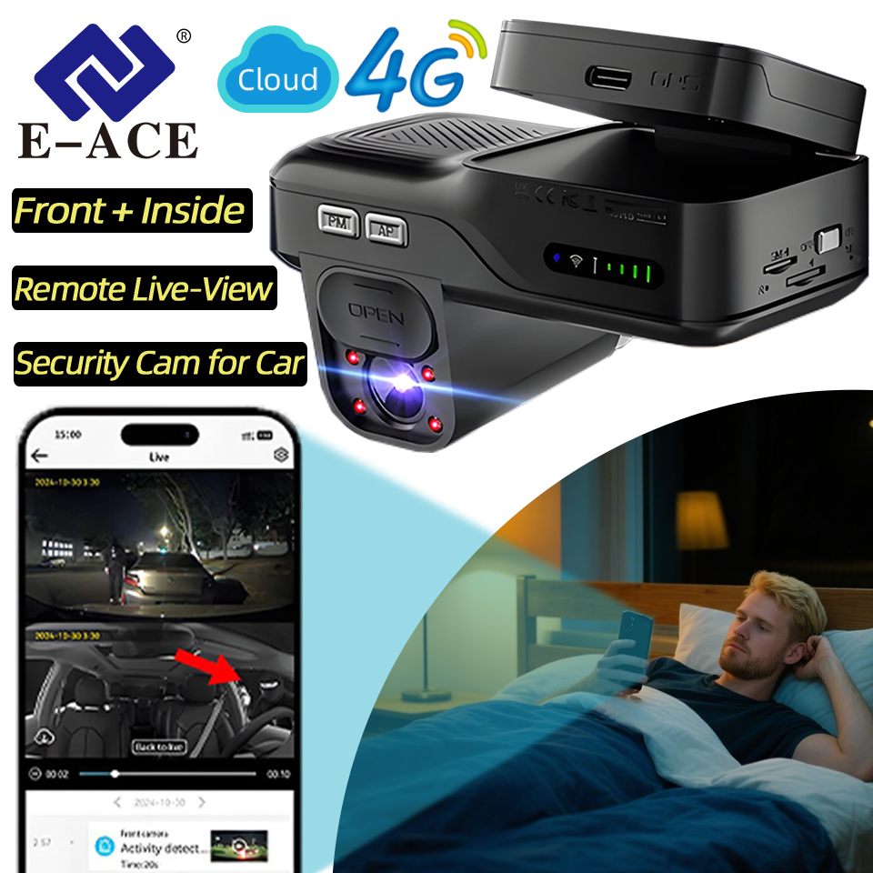 E-ACE 4G LTE Kamera Samochodow – Dash Cam Night Vision Infrared recenzja i cena
