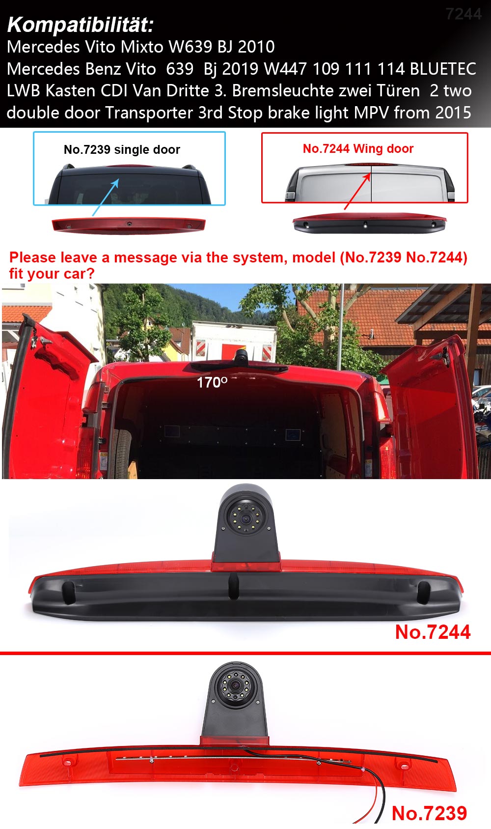 Do Mercedes Benz Vito Mixto W6 – Dash Cam Mirror Backup Camera recenzja i cena