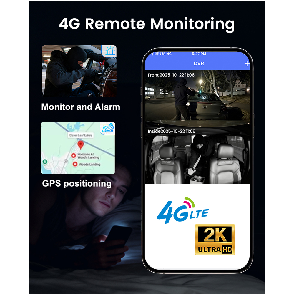 Kamera samochodowa 4G LTE 2K z – Dash Cam Night Vision Infrared recenzja i cena