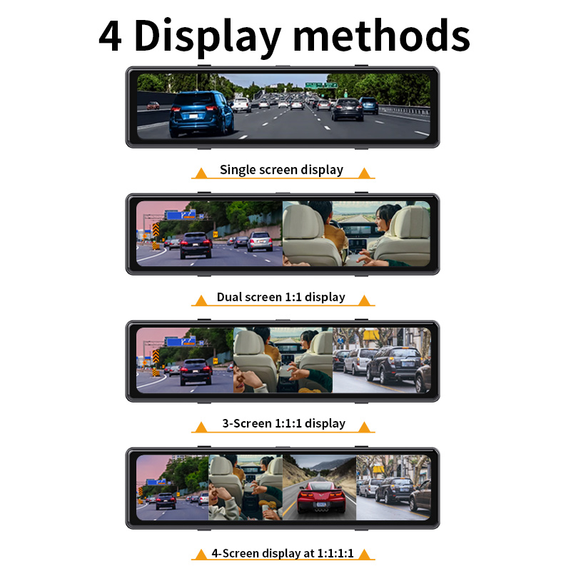 12-calowy samochodowy rejestra – Dash Cam Rear View Mirror 12 Inch recenzja i cena