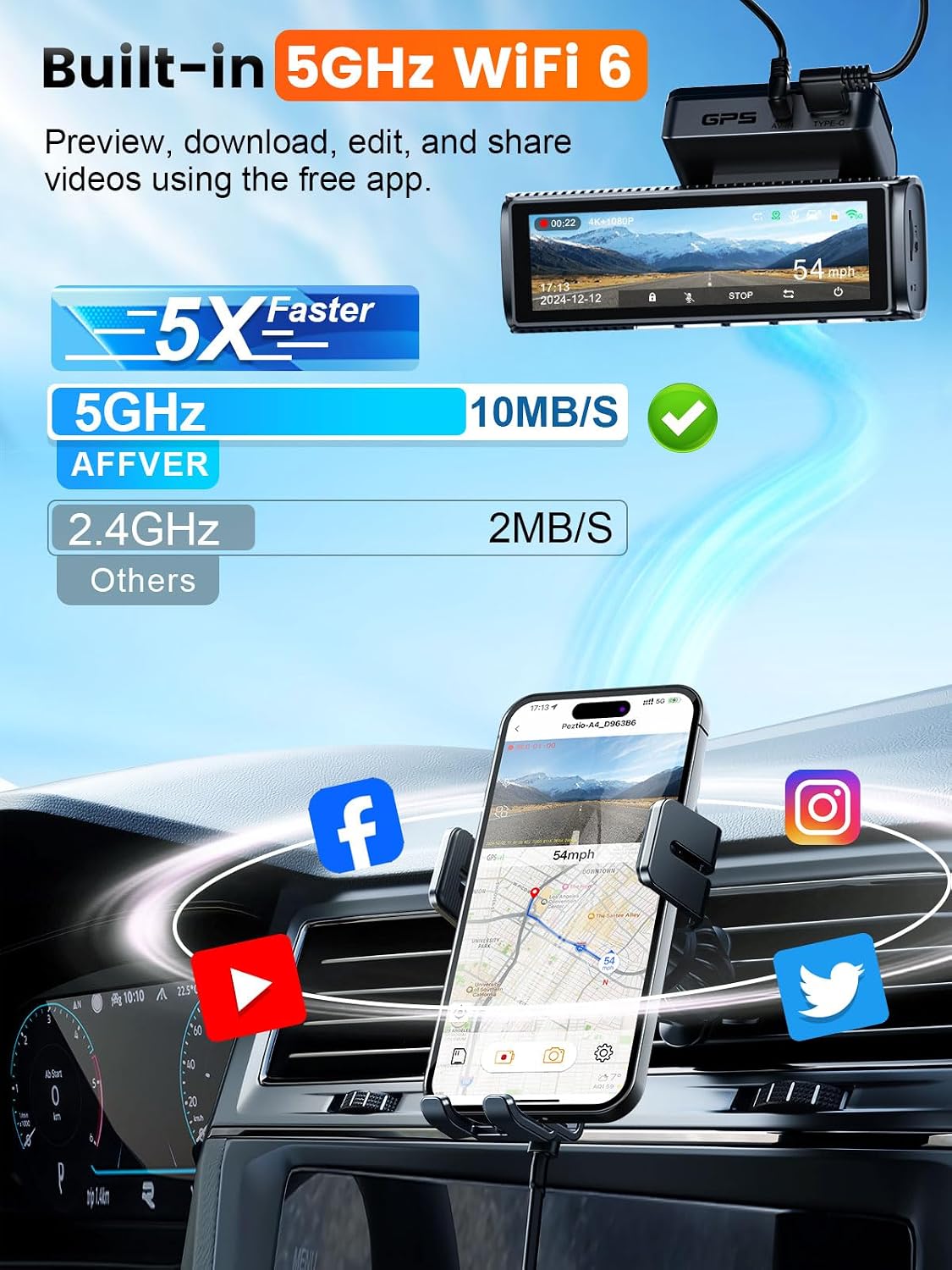 Przednia i tylna kamera samoch – Dash Cam Front And Rear 4K recenzja i cena