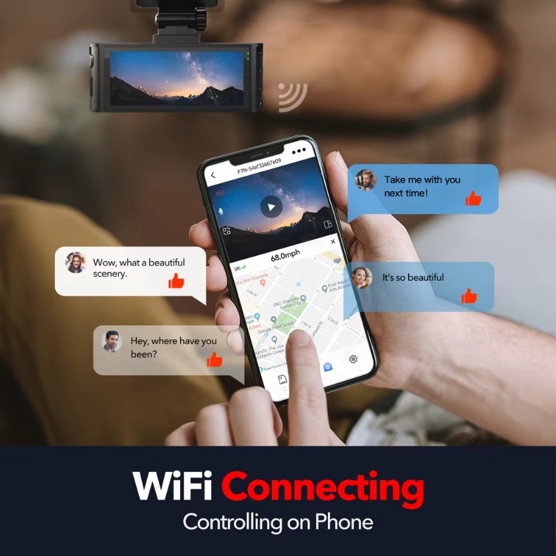 F7N WIFI GPS Obsługa 3,16-calo – Dual Dash Cam With Gps Wifi recenzja i cena