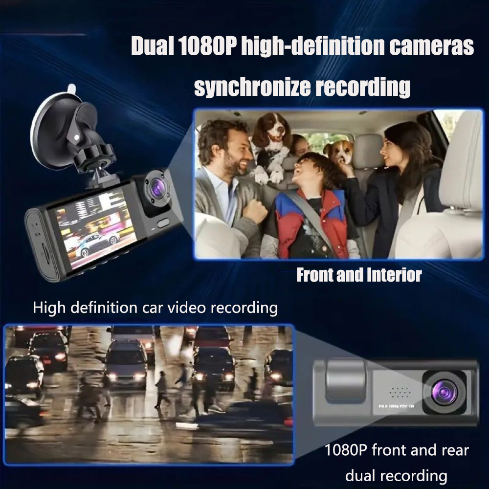 Rejestrator Samochodowy Kamera – Dash Cam 3 Channel 1080P recenzja i cena