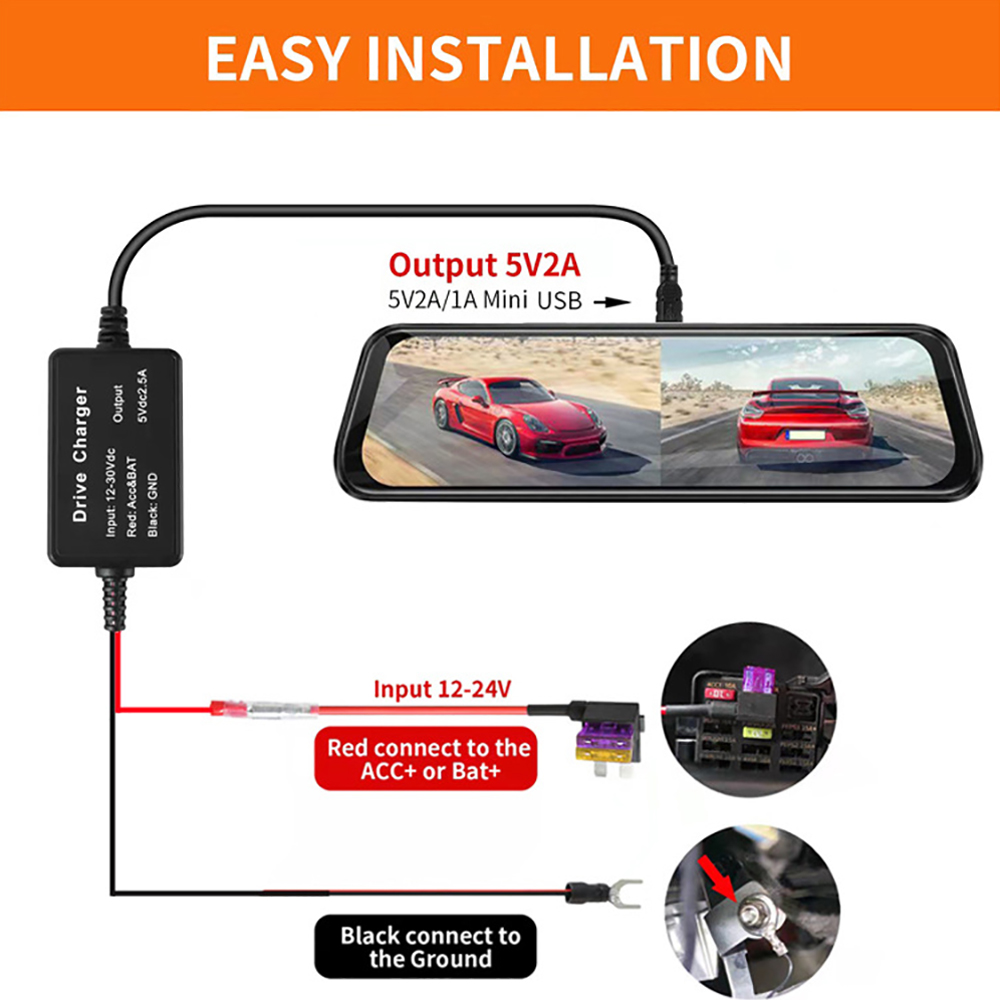 Zestaw przewodów do kamery sam – Dash Cam Hardwire Kit recenzja i cena
