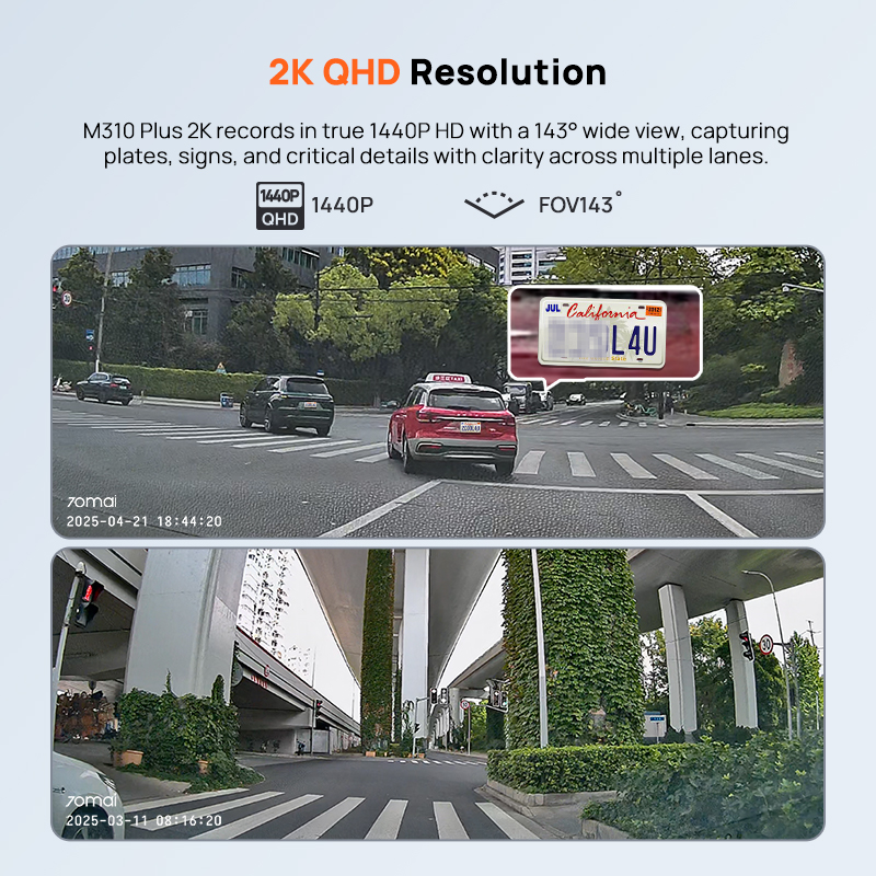 70mai M310 Plus 2K 1440P Kamer – Dash Cam Front And Rear 4K recenzja i cena