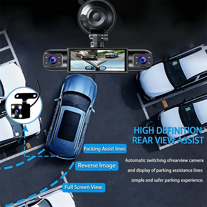 Kamera samochodowa HD 1080P 3/ – Dash Cam 3 Channel 1080P recenzja i cena