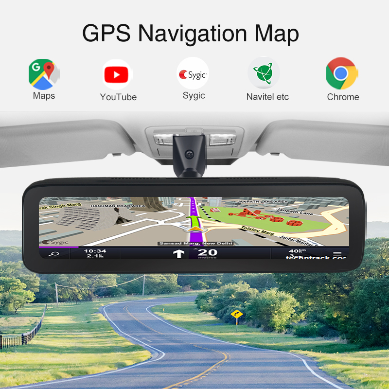 12-calowe dotykowe lusterko ws – Dash Cam Rear View Mirror 12 Inch recenzja i cena