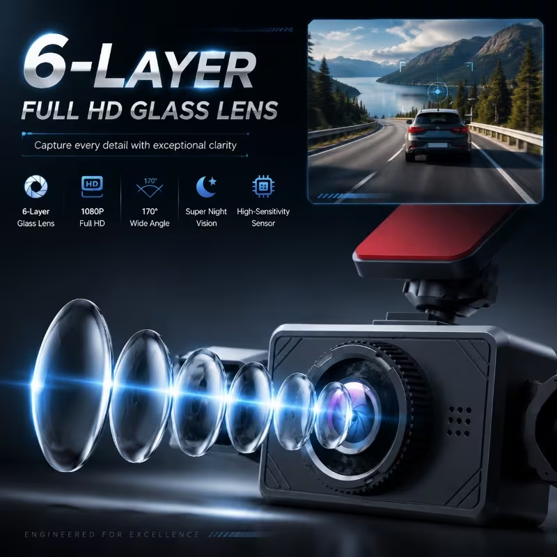 3/4-kanałowa kamera samochodow – Dash Cam 3 Channel 1080P recenzja i cena