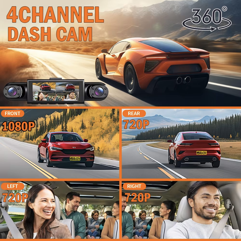 4-kanałowy rejestrator wideo d – Dash Cam Mirror Backup Camera recenzja i cena