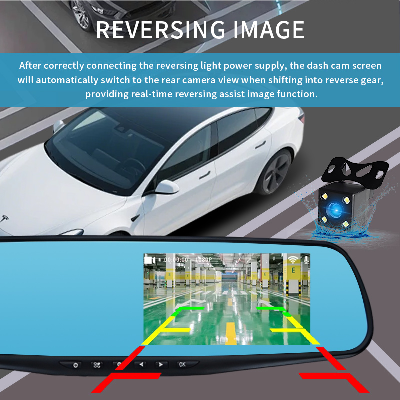 Kamera samochodowa z 4,5-calow – Dash Cam 3 Channel 1080P recenzja i cena