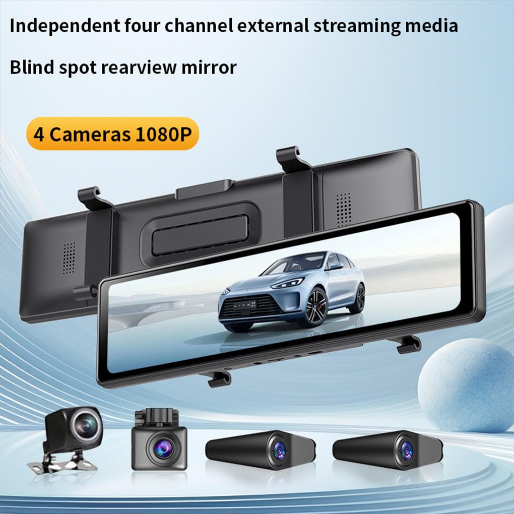 12-calowa kamera cofania 1080P – Dash Cam Rear View Mirror 12 Inch recenzja i cena