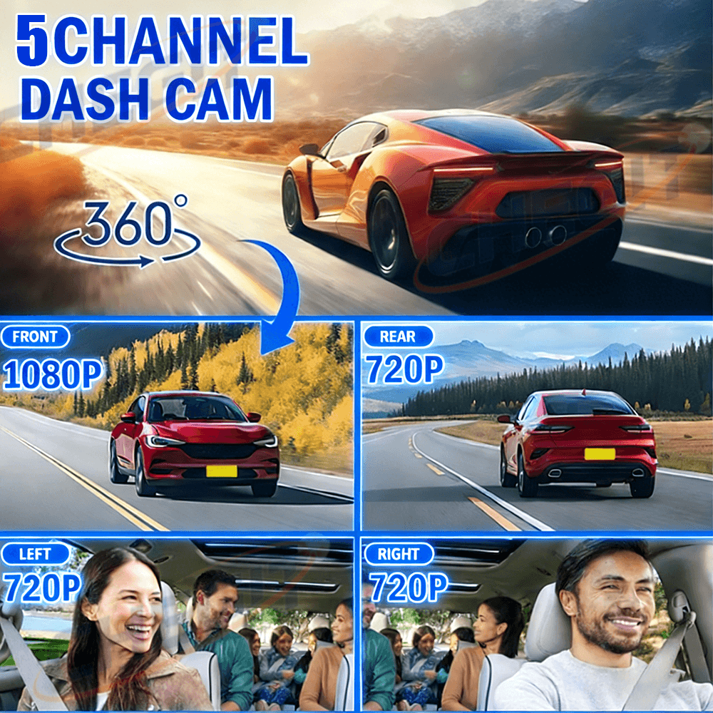 5-kanałowy wideorejestrator sa – Dash Cam 360 Degree Panoramic recenzja i cena