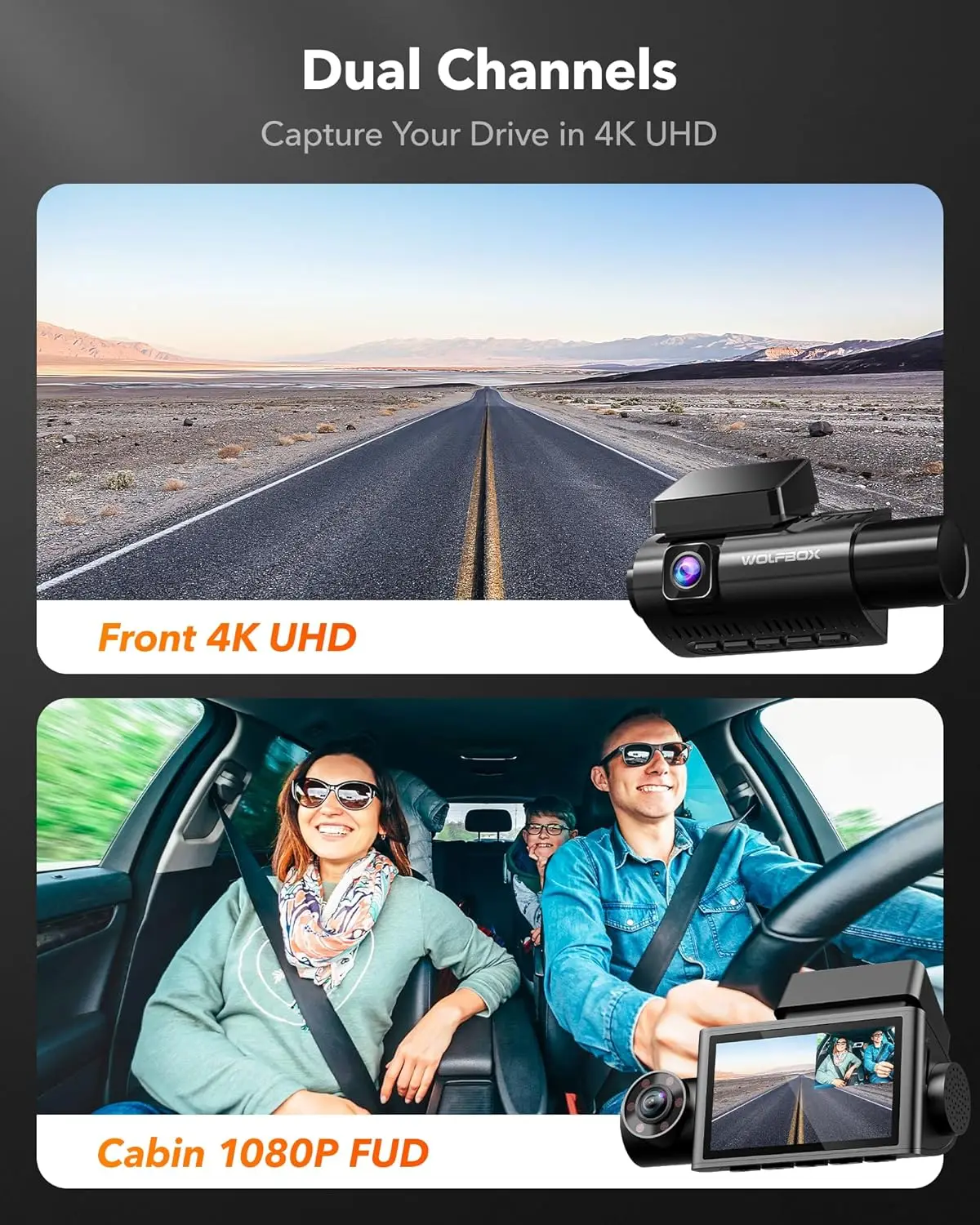 Wolfbox I07 4K Kamera Samochod – Dash Cam 3 Channel 1080P recenzja i cena
