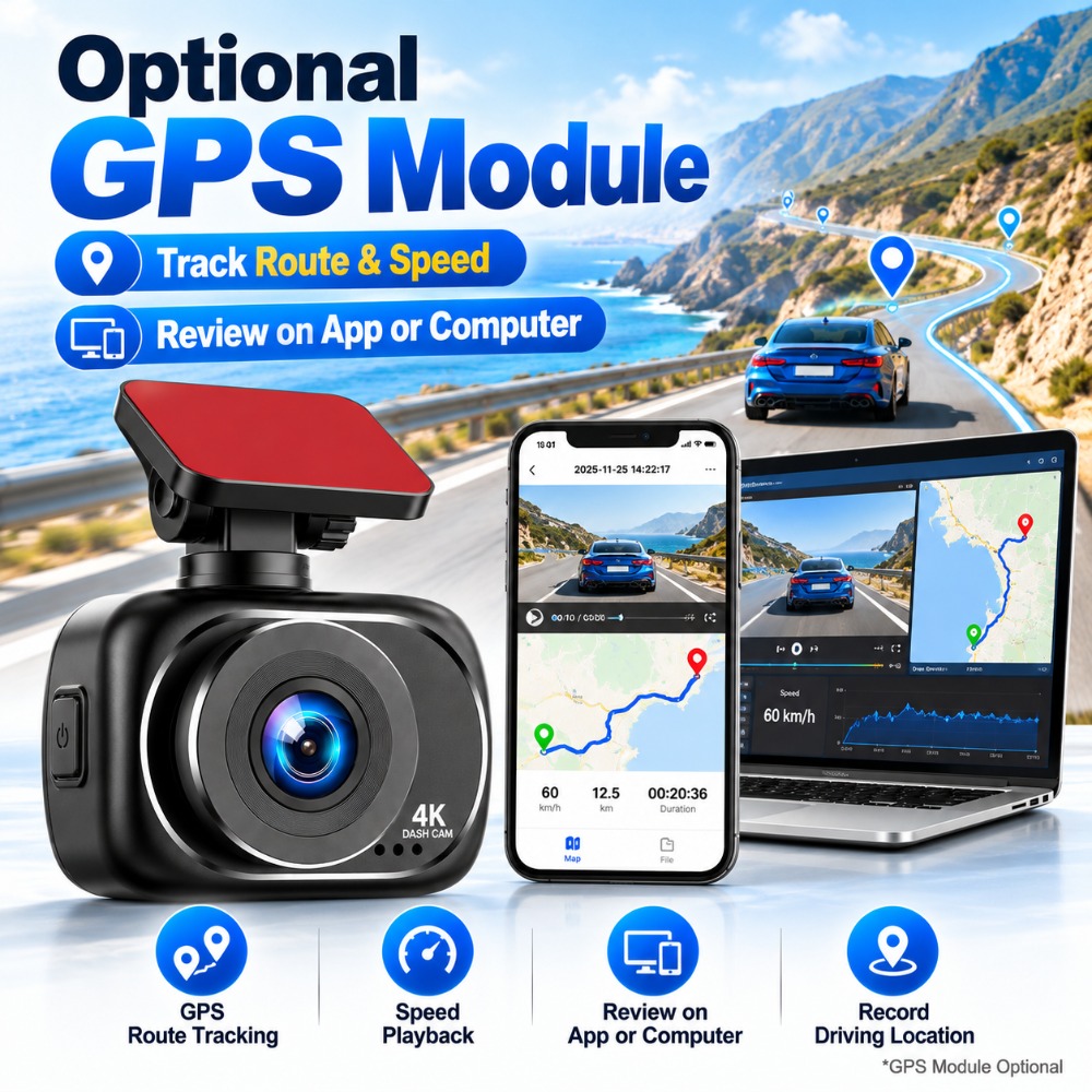 Kamera samochodowa 4K, przedni – Dual Dash Cam With Gps Wifi recenzja i cena