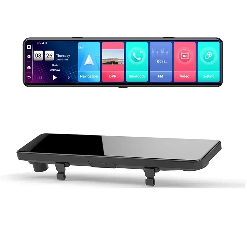 Kamera samochodowa 12 cali z 4 – Dash Cam Rear View Mirror 12 Inch recenzja i cena