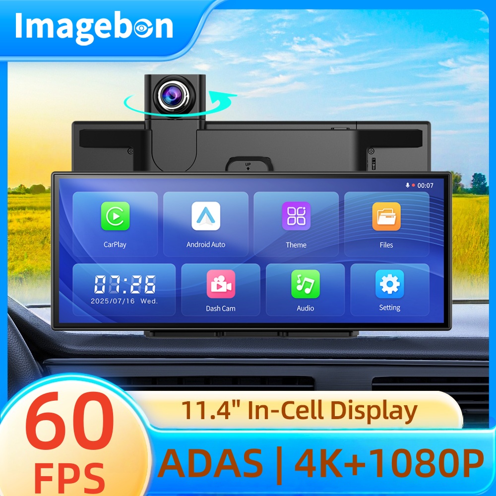 Imagebon 11.4″ 4K ADAS Dashcam – Dual Dash Cam With Gps Wifi recenzja i cena
